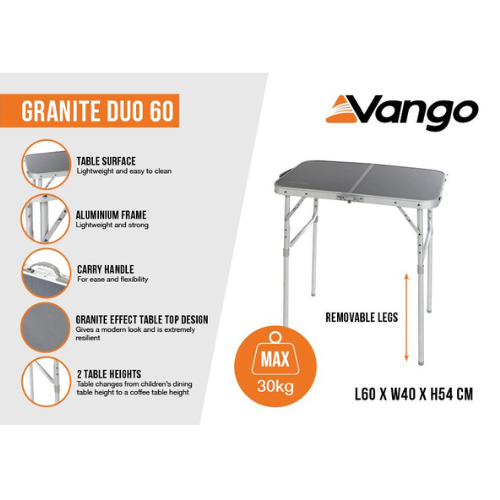 Wildhunter.ie - Vango | Granite Duo 60 Table -  Camp Tables 