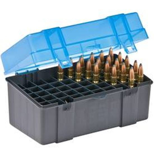 Wildhunter.ie - Plano | Ammo Box 50 Rounds Large Rifle Polymer Flip Top | Blue 123050 -  Ammo Storage 