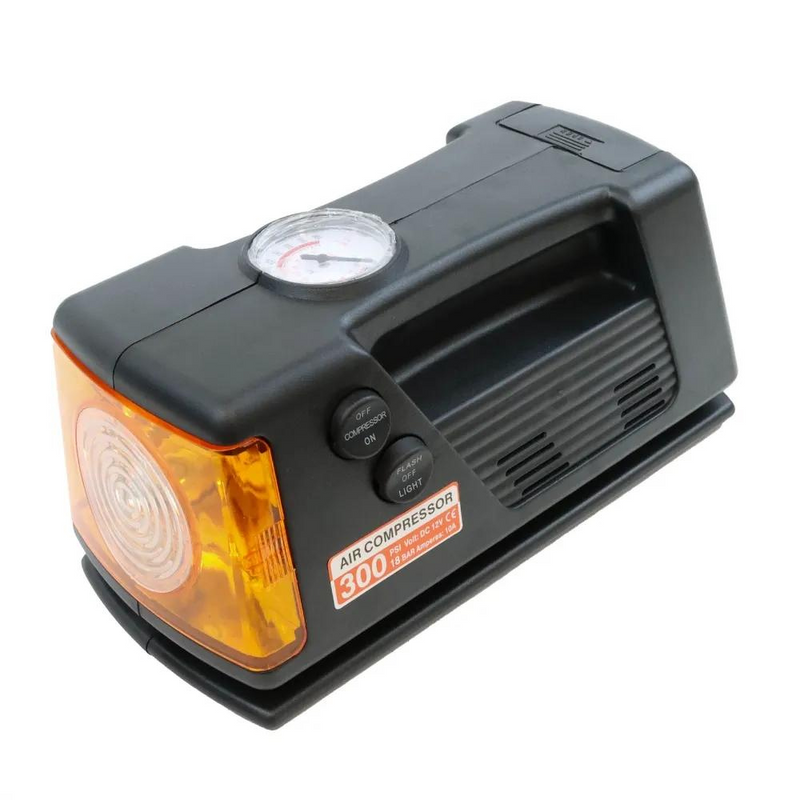 Load image into Gallery viewer, Streetwize | 300PSI 12V 3-in-1 Analogue Air Compressor With LED Torch (Oblong-Style)
