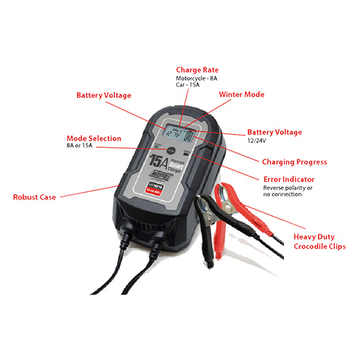Load image into Gallery viewer, Wildhunter.ie - Maypole | 15A (12/24V) Electronic Smart Charger -  Car &amp; Caravan Accessories 

