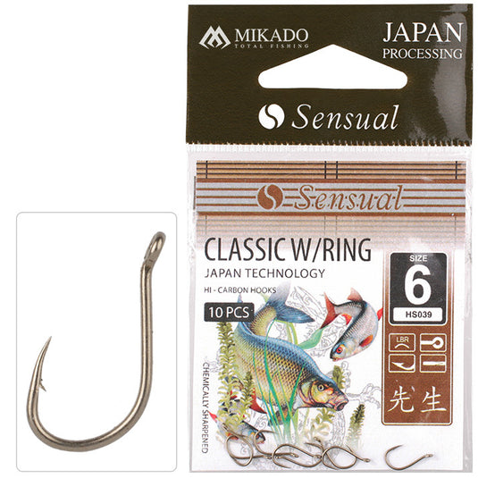 Mikado | Sensual Classic Hook W/Ring | Barbed | Nickel | 10pcs