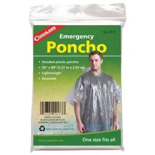 Wildhunter.ie - Coghlans | 9173 Clear Emergency Poncho One-Size -  Camping Accessories 