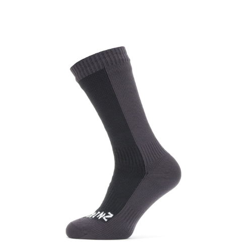 Wildhunter.ie - Sealskinz | Starston | Waterproof Cold Weather Mid Length Socks | Black/Grey -  Socks 