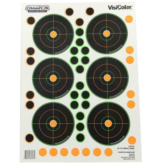 Wildhunter.ie - Champion | 25 Yard Adhesive Visicolor Reactive Range Practice Targets -  Targets 