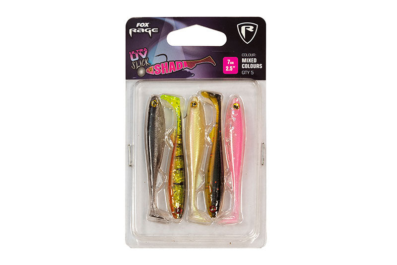 Load image into Gallery viewer, Wildhunter.ie - Fox Rage | Zander Pro UV | Mixed Colour Pack x 5pcs -  Predator Lures 
